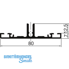 THYSSENKRUPP Syprotech Sprossenprofil 80/7 nicht tragend, L=7000 mm, Alu blank