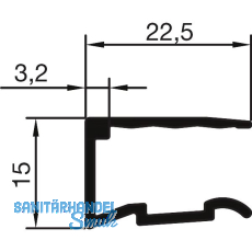THYSSENKRUPP Syprotech Abschlussprofil U 10 mm light, L=2100 mm, Alu blank