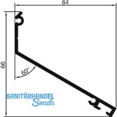 THYSSENKRUPP Syprotech Wandanschlussprofil Easyline, L=6000 mm, Alu blank