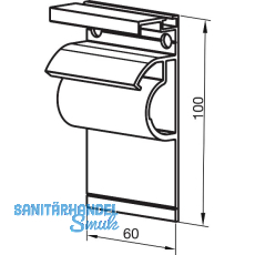 THYSSENKRUPP Syprotech Halter f�r Regenrinne 60 x 100 mm, Alu blank