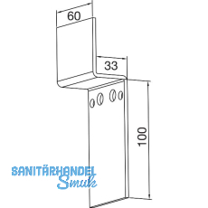 THYSSENKRUPP Syprotech Glashalter f�r Sprossenprofil 60/100, Alu blank