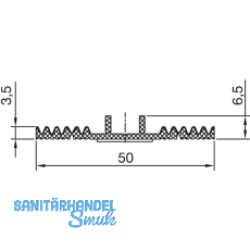 THYSSENKRUPP Syprotech Auflageband 50 für Glas, L=30 m, EPDM schwarz THYSSENKRUPP Syprotech Auflageband 50 für Glas, L=30 m, EPDM schwarz