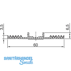 THYSSENKRUPP Syprotech Auflageband 60 f�r Glas, L=30 m, EPDM schwarz