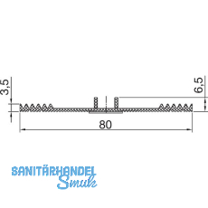 THYSSENKRUPP Syprotech Auflageband 80 f�r Glas, L=30 m, EPDM schwarz