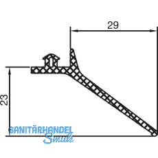 THYSSENKRUPP Syprotech Wandanschlussdichtung Easyline, EPDM coex/wei�