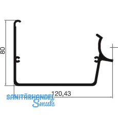 THYSSENKRUPP Syprotech Regenrinne L=6000 mm Alu blank