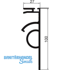 THYSSENKRUPP Syprotech Adapterprofil f�r Regenrinne L=6000 mm Alu blank