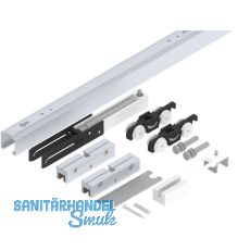 HELM 53 Beschlagset Decke Glas 50 kg Laufschiene L=1700 mm 1 D�mpfung silber