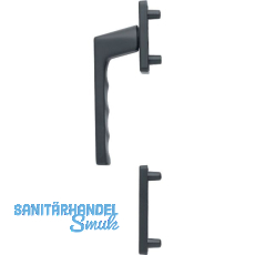 HOPPE Fenstergriff-Halbgarnitur TOULON außen hoch, Aluminium schwarz matt HOPPE Fenstergriff-Halbgarnitur TOULON außen hoch, Aluminium schwarz matt