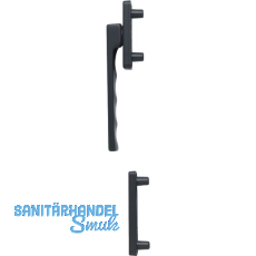 HOPPE Fenstergriff-Halbgarnitur TOULON au�en flach, Aluminium schwarz matt