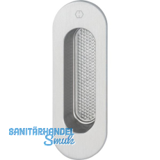 HOPPE Hebeschiebet�rmuschel OMEGA au�en oval, Aluminium edelstahlfarbig matt