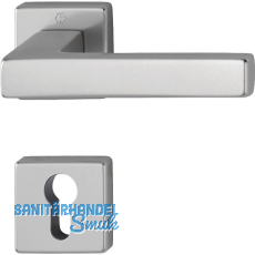 Dr�ckergarnitur AUSTIN - auf Rosette PZ, Aluminium Edelstahl Effekt