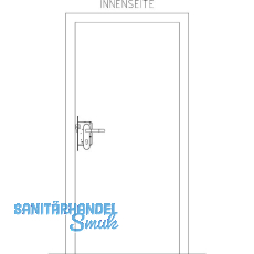 Fluchttürschloss-Set 1 flg. Funktion E/EN 179, links, DM 50, silber eloxiert Fluchttürschloss-Set 1 flg. Funktion E/EN 179, links, DM 50, silber eloxiert