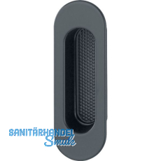 HOPPE Hebeschiebet�rmuschel oval, Aluminium schwarz matt