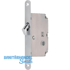 HOPPE Schiebet�rschloss mit Bogenriegel, WC, DM 50, rund, verchromt satiniert