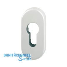 Innenrosette zu Sicherheitsrosette PZ, oval, Aluminium silber eloxiert Innenrosette zu Sicherheitsrosette PZ, oval, Aluminium silber eloxiert