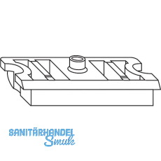 ROTO NT/NX Auflauf f�r Stulpmontage Fl�gelteil Falzluft 12 mm grau