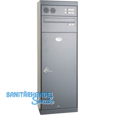 RENZ Paketkasten QUBO - L, mit Sprechfeld, Graualuminium