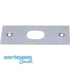 Riegelschließblech gerade, mit ovalem Loch, 75 x 26 mm, verzinkt Riegelschließblech gerade, mit ovalem Loch, 75 x 26 mm, verzinkt