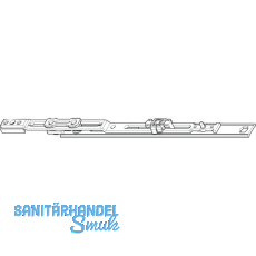 ROTO NT/NX Mittelverschluss mehrteilig ohne Zapfen L=200 mm silber kuppelbar