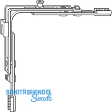 ROTO NT/NX Eckumlenkung Stulp oben 1V-Zapfen f�r 2-flg. Fenster silber