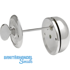 SOLIDO Drehknopfglocke � 65 mm, T�rst�rke max. 56 mm, Stahl vernickelt