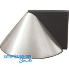 Bodent�rpuffer - Bodenpl.� 50 mm, Anschlagh. 26 mm, Messing verchromt matt