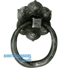 Türklopfer DIRK 136 x 102 mm, Schmiedeeisen verzinkt geschwärzt Türklopfer DIRK 136 x 102 mm, Schmiedeeisen verzinkt geschwärzt