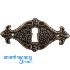 Schl�sselschild Faial Breite 78 mm, H�he 38 mm, ZN altmessing br�niert