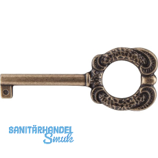 Möbelschlüssel Faial Länge 83 mm, ZN altmessing brüniert Möbelschlüssel Faial Länge 83 mm, ZN altmessing brüniert