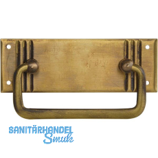 Hängegriff Landhausstil groß ohne Schlüsselloch liegend, Messing patiniert Hängegriff Landhausstil groß ohne Schlüsselloch liegend, Messing patiniert