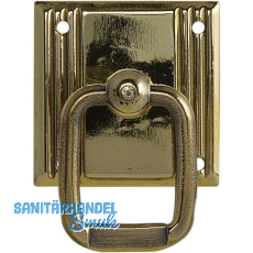 Hängegriff Landhausstil klein quadratisch, Messing poliert Hängegriff Landhausstil klein quadratisch, Messing poliert