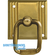 H�ngegriff Landhausstil klein quadratisch, Messing roh