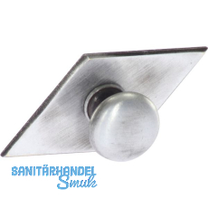 Knopf Karo mit Schild Knopf-� 25 mm, Breite 68 mm, H�he 35 mm, Eisen altverzinnt
