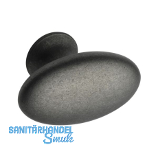 M�belknopf Oval Simple B 60 mm, H 35 mm, Zinkdruckguss antik grau