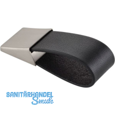 Knopf Safari Breite 24, Tiefe 26 mm, Leder/ZN schwarz/Edelstahl Effekt