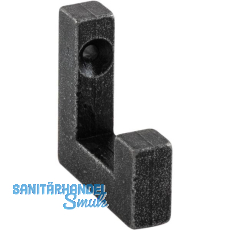 Mantelhaken Ischgl B 10 mm, H 40 mm,Eisen verzinkt schwarz passiviert