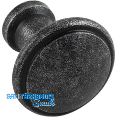 Knopf S�ll � 30 mm, Tiefe 28 mm, Eisen verzinkt schwarz passiviert