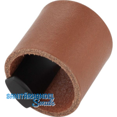 M�belknopf Drum LA 32, Breite 40 mm, Leder/ZN cognac/schwarz matt