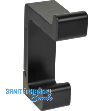 Mantelhaken Bodon H�he 90 mm, Zinkdruckguss schwarz matt