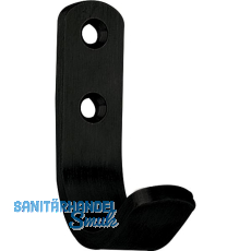 Mantelhaken Macoba Breite 18 mm, Höhe 66,5 mm, Eisen schwarz matt Mantelhaken Macoba Breite 18 mm, Höhe 66,5 mm, Eisen schwarz matt