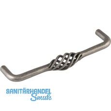 Griff Cage LA 128 mm, Breite 136 mm, Stahl altzinn antik