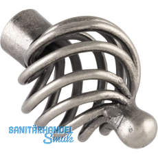 Knopf Cage � 34 mm, Tiefe 50 mm, Stahl altzinn antik