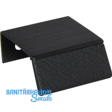 Griffleiste Bench LA 20, L�nge 40 mm, Aluminium schwarz geb�rstet/Leder schwarz