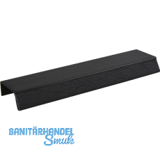 Griffleiste Bench LA 2x80,L�nge 200 mm,Aluminium schwarz geb�rstet/Leder schwarz