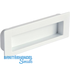 Muschelgriff Nicola B 112, Einlassma� 106,5 x 31 mm, ZN wei� gl�nzend