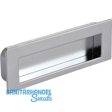 Muschelgriff Nicola B 112, Einlassma� 106,5 x 31 mm, ZN verchromt poliert