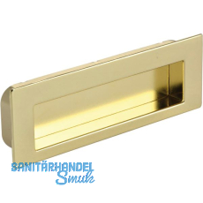 Muschelgriff Nicola B 112, Einlassma� 106,5 x 31 mm, ZN vermessingt poliert