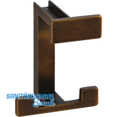 Huthaken Doradus Breite 70 mm, H�he 92 mm, ZN Messing schwarz gebuerstet