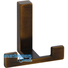 Mantelhaken Doradus 1 Breite 70 mm, H�he 61 mm, ZN Messing schwarz geb�rstet